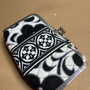 Vera Bradley Geometric Black and White Clutch